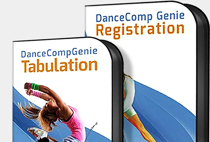 DanceComp Genie Registration and Tabulation software boxes
